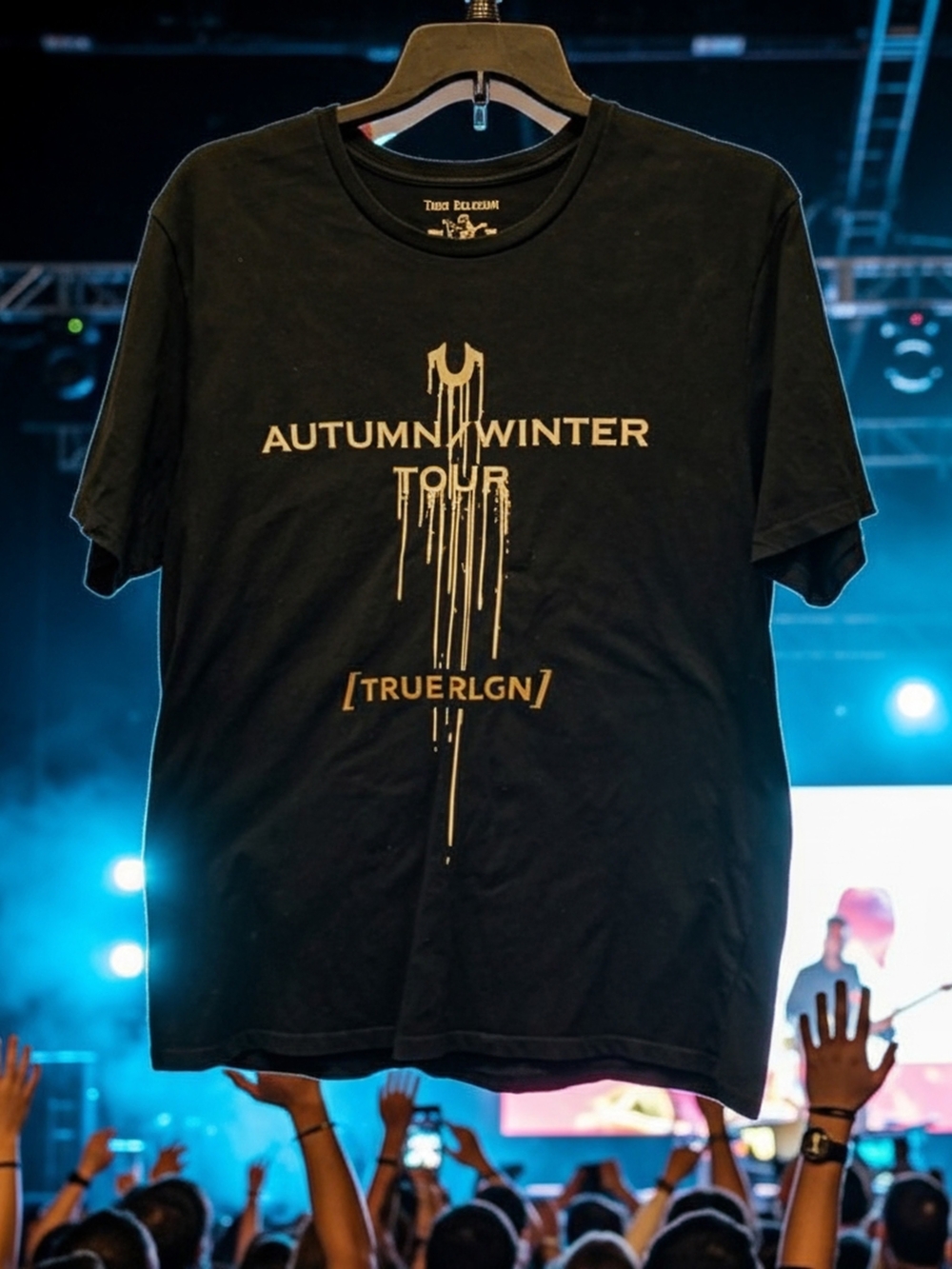 TRUE RELIGI0N Men’s Black 'Autumn Winter Tour' Graphic Tee SIZE XXL